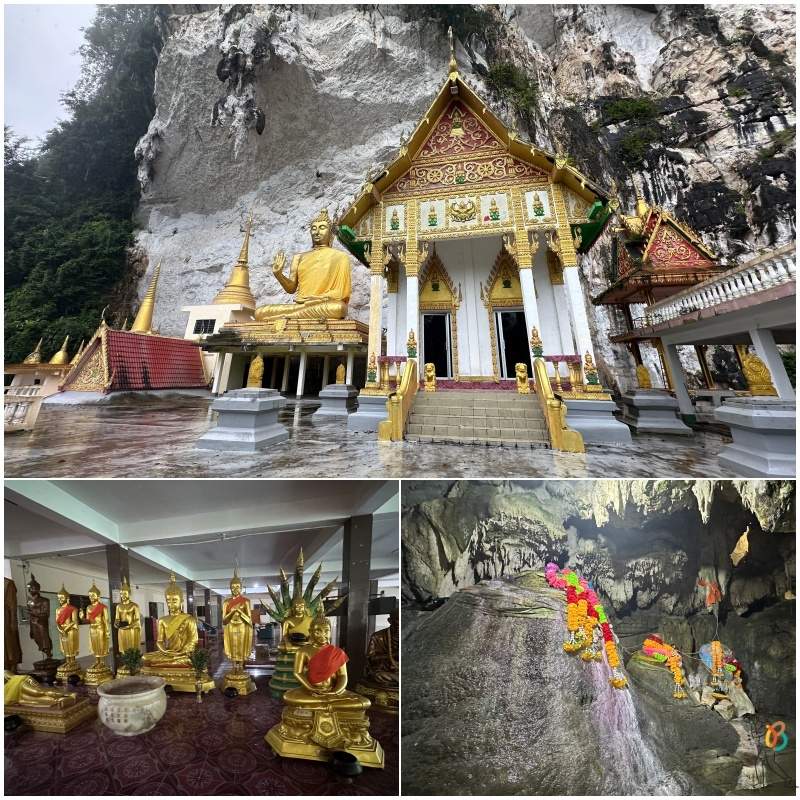 Interior del Huat Siew Temple de Langkawi con Buda integrado en la roca