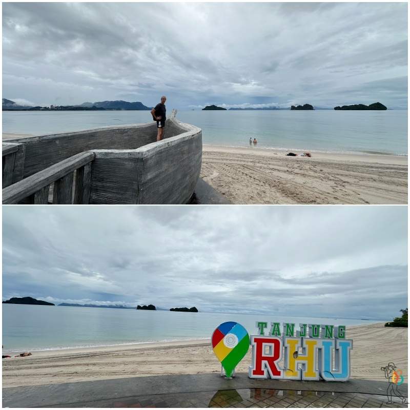 Playa tranquila del noreste de Langkawi con arena fina y mar suave