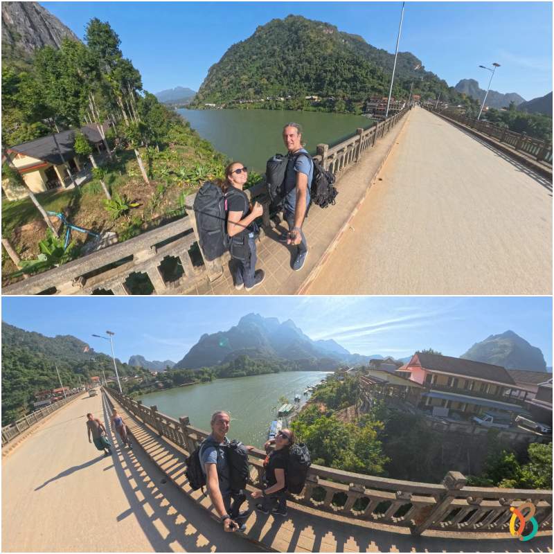 puente del río Nam Ou en Nong Khiaw