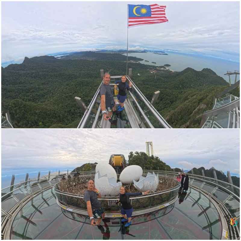 enorme plataforma con forma de nido de águila en Langkawi