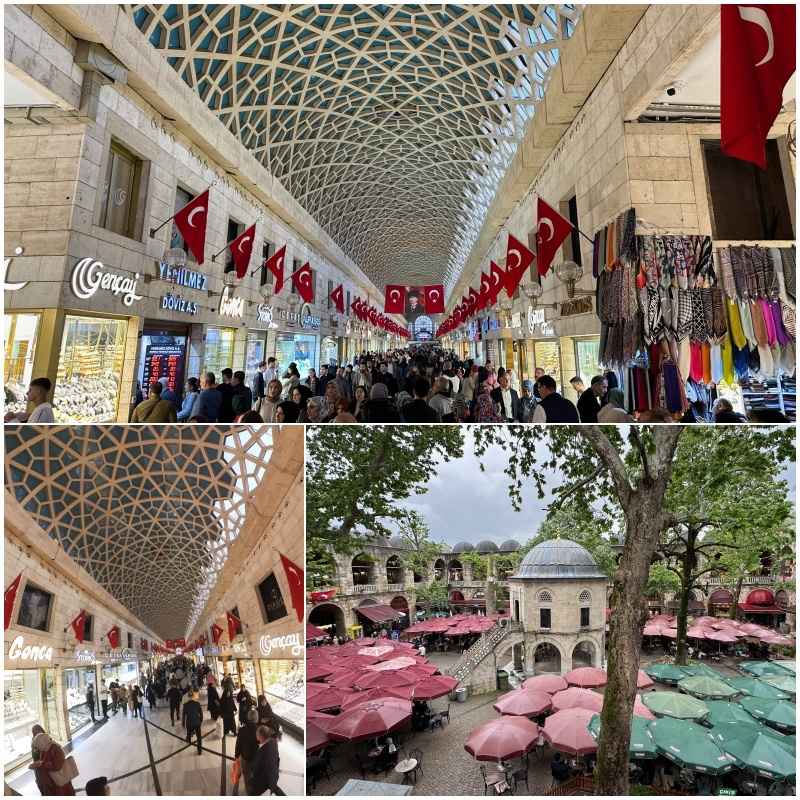 bazar y zona comercial histórica de Bursa